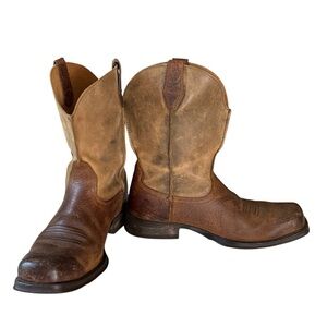 Ariat Men's Rambler Western Boots Distressed Earth/Brown Size 11D Square toe